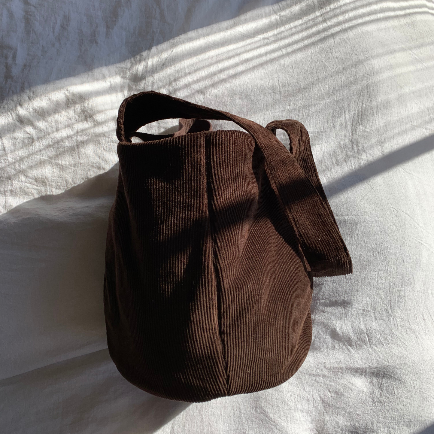 Chocolate brown cord Egg bag