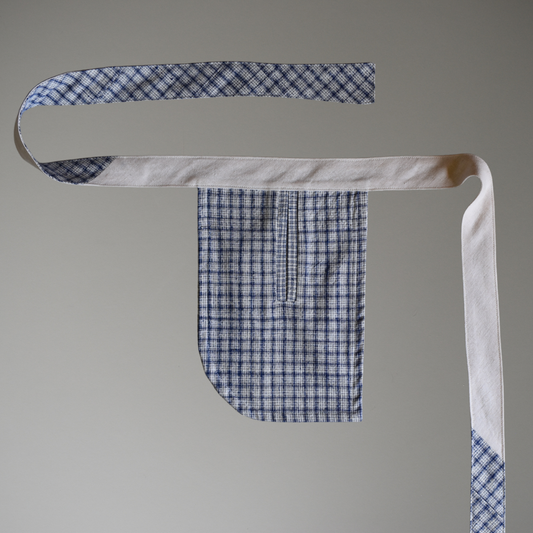 Makers Wrap. No.03. Small. Vintage Blue Handloom. Chinese Check.