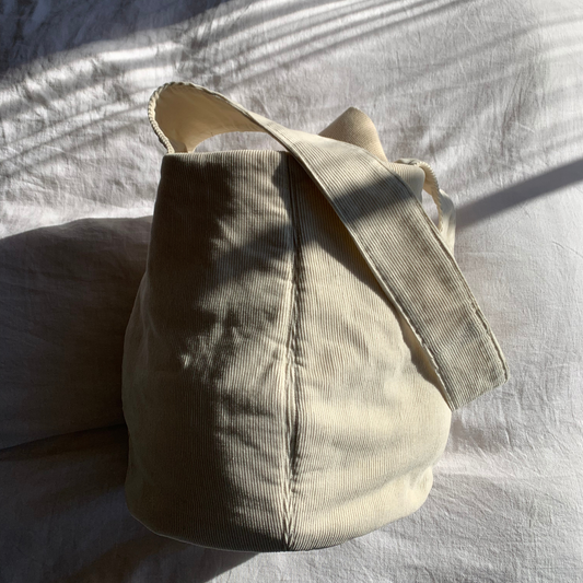 Ecru cord Egg bag