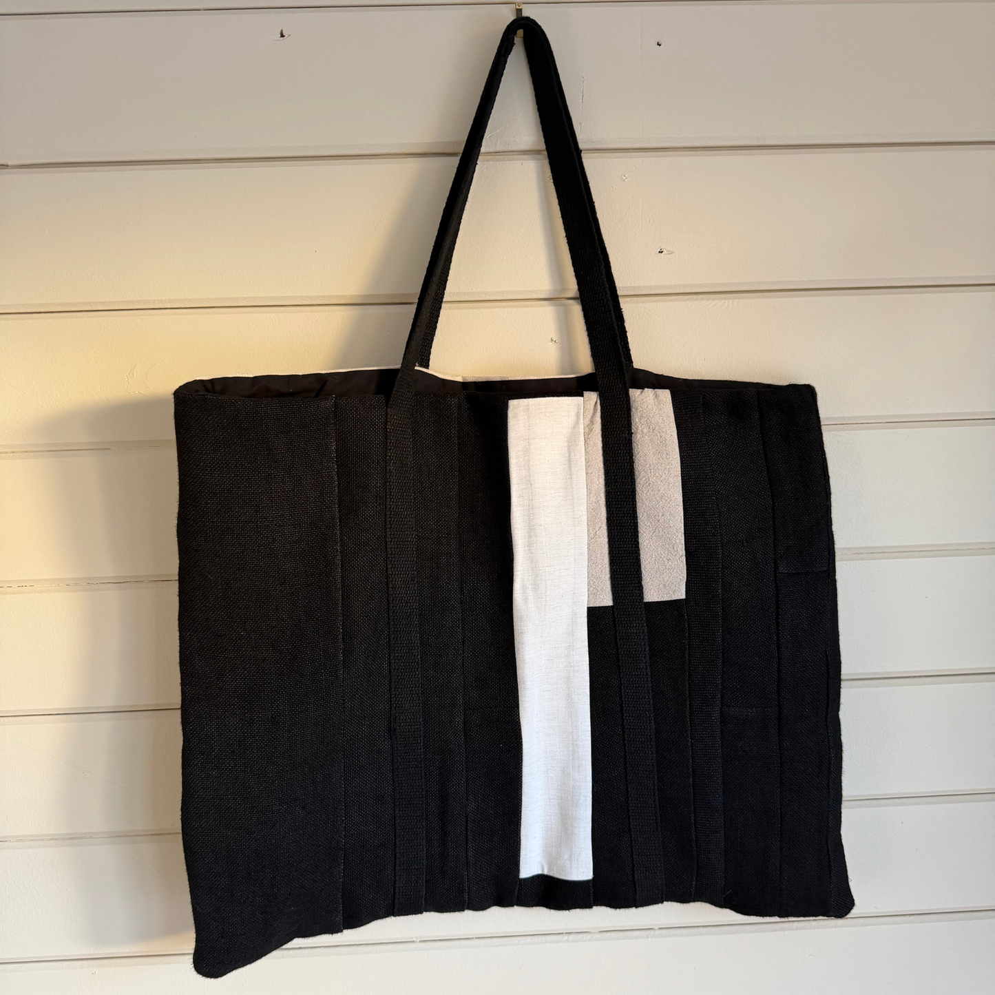 Oversized patchwork bag