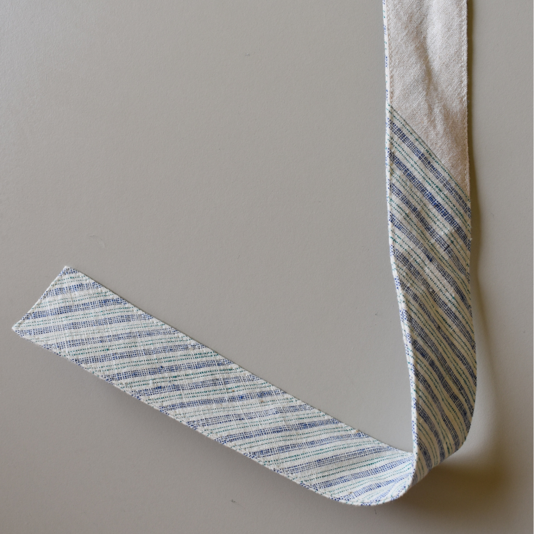 Makers Wrap. No.01. Small. Cornflower Blue & Green. Stripe.
