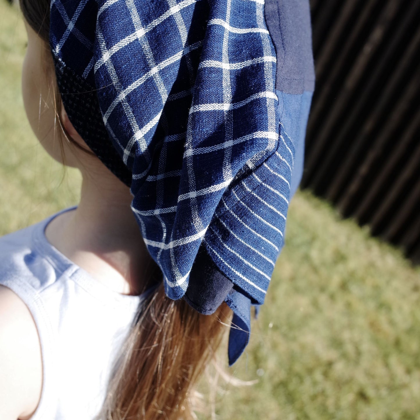 Patchwork Scarf - Indigo Cotton